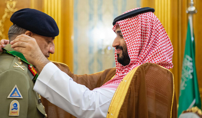 Saudi Crown Prince with General Qamar Javed Bajwa